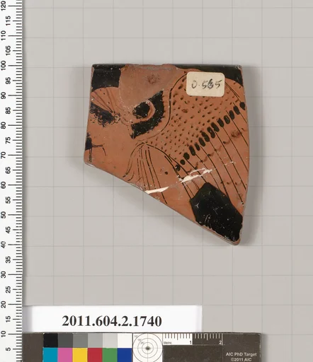 Terracotta rim fragment of a skyphos (deep drinking cup)