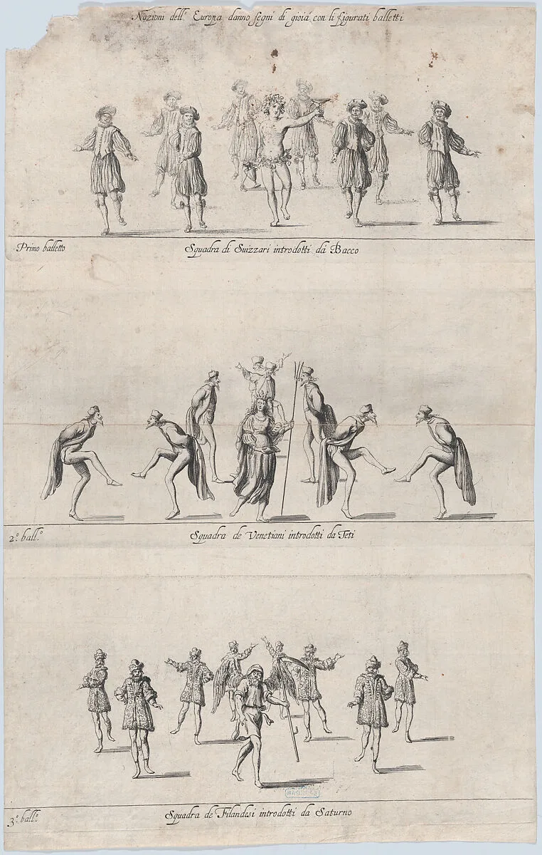 Nations of Europe ballets — Anonymous, Italian, 17th century