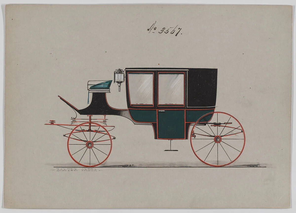 Design for Glass Panel Coach, no. 3567 — Brewster & Co.