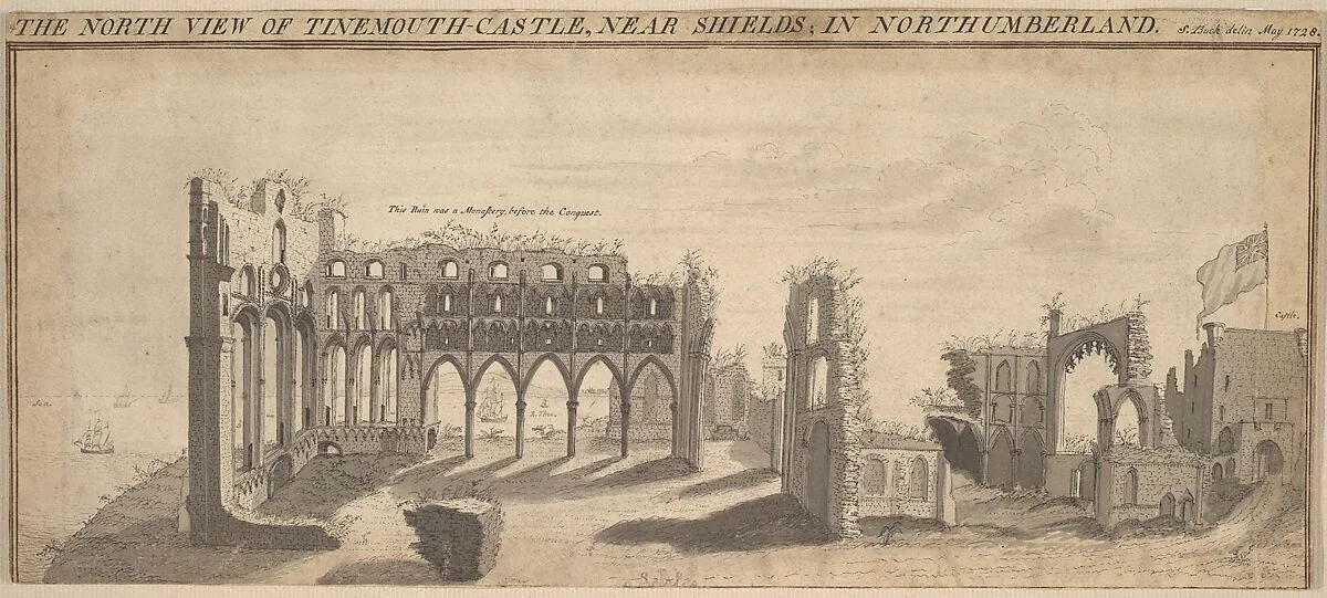 Tynemouth Castle, Northumberland — Samuel Buck