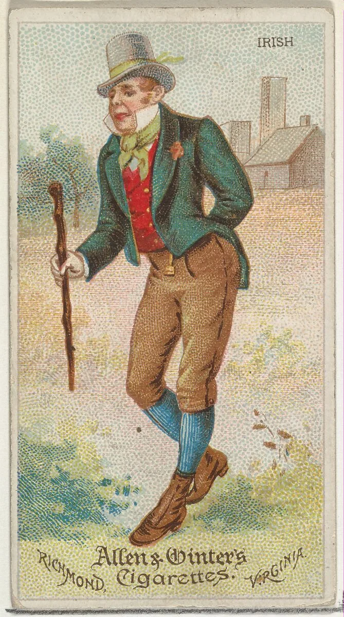 Irish, from World's Dudes series (N31) for Allen & Ginter Cigarettes — Allen & Ginter
