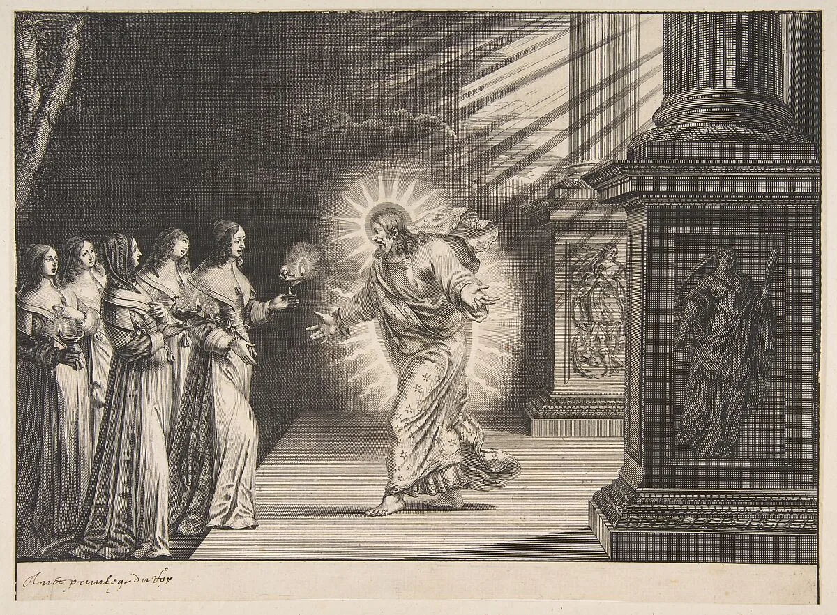 The Wise Virgins before Christ — Abraham Bosse