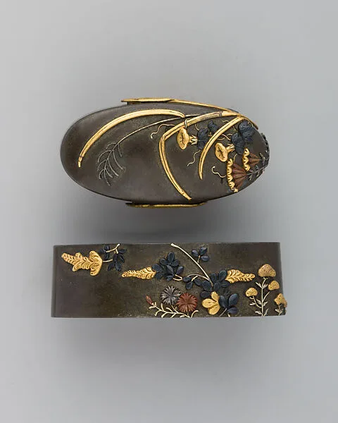 Sword-Hilt Collar and Pommel (Fuchigashira) — Unknown