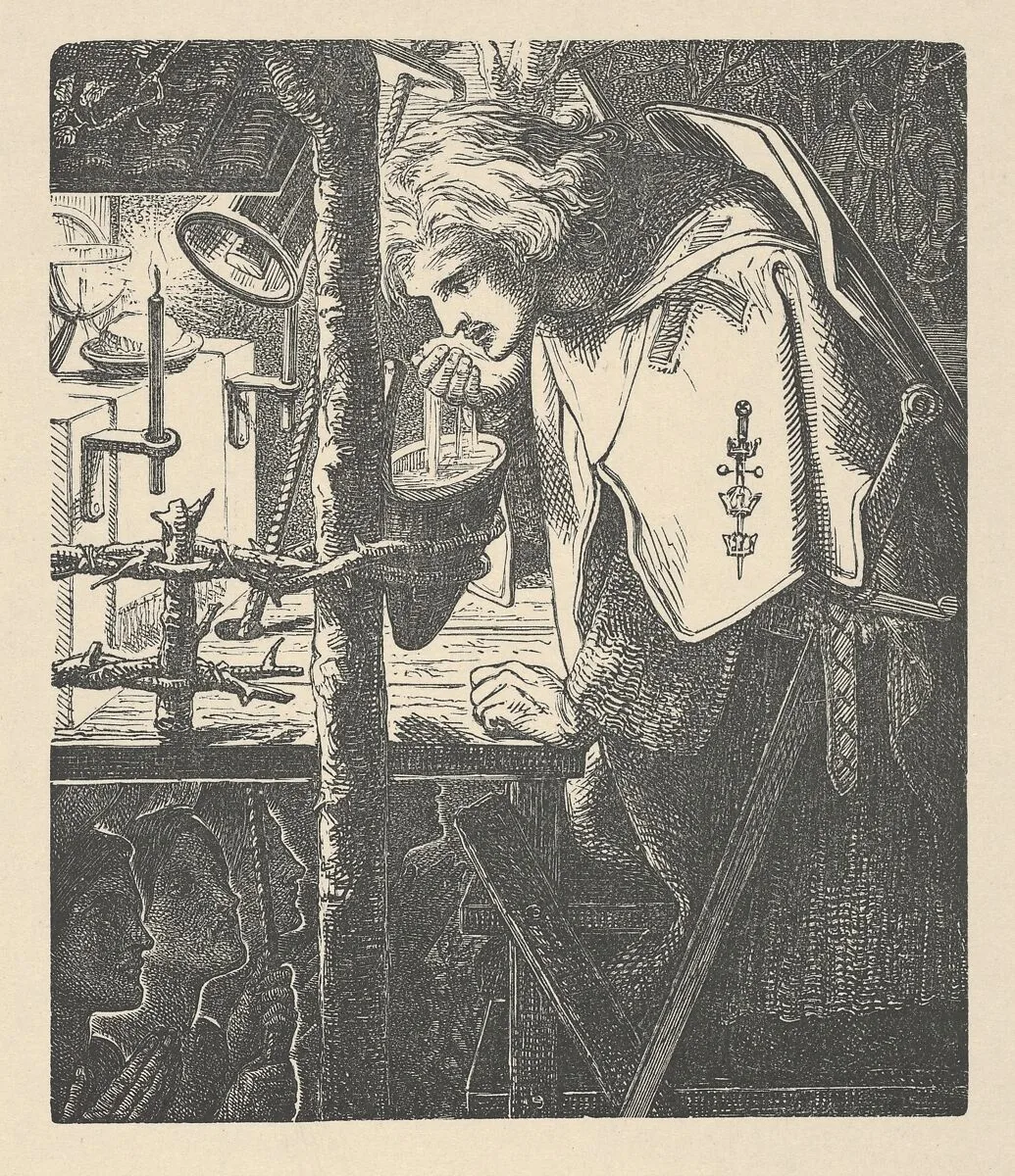 Sir Galahad (from Tennyson's Poems, New York, 1903) — Dante Gabriel Rossetti|William James Linton