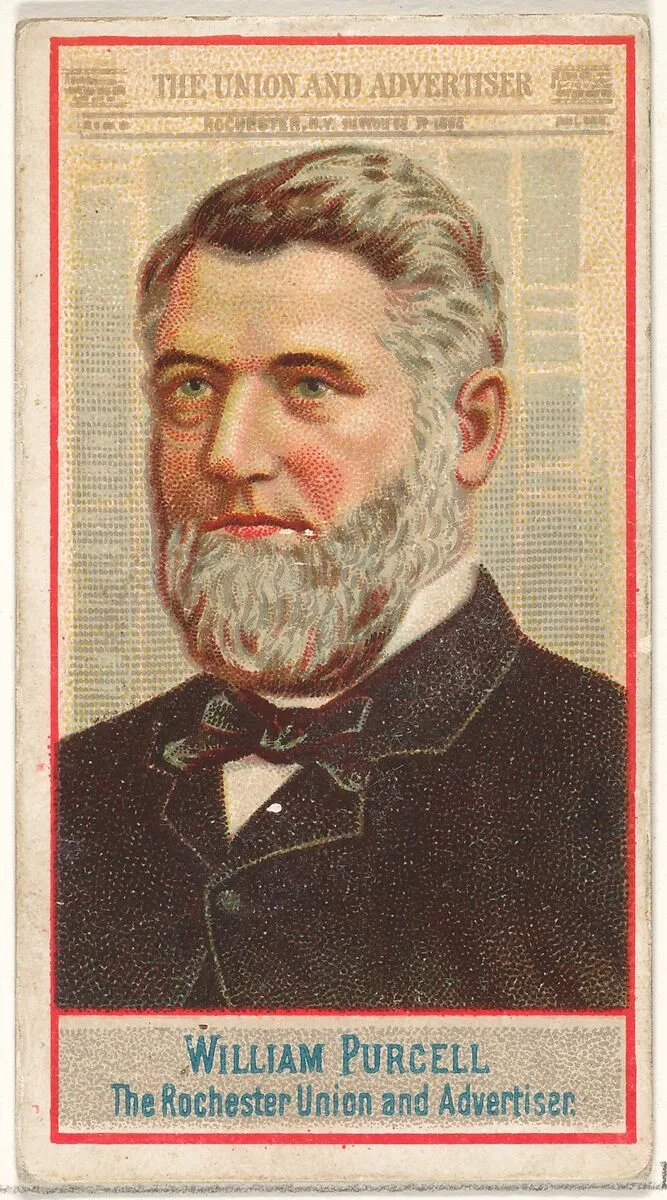 William Purcell, The Rochester Union and Advertiser, from the American Editors series (N1) for Allen & Ginter Cigarettes Brands — Allen & Ginter