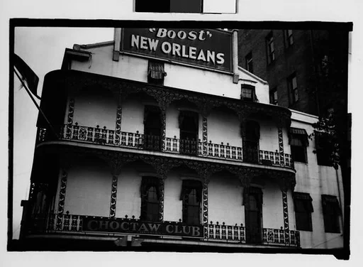 [Cast-Iron Balconies on Upper Floors of The Choctaw Club, New Orleans, Louisiana]