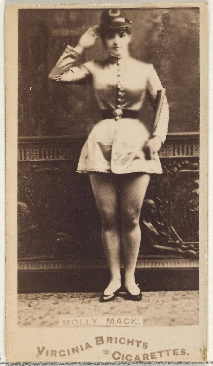 Molly Mack, from the Actors and Actresses series (N45, Type 1) for Virginia Brights Cigarettes — Allen & Ginter