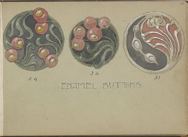 Three Designs for Enamel Buttons — Edgar Gilstrap Simpson