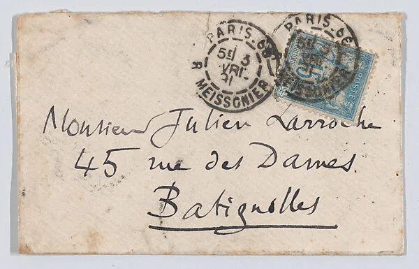 Henri de Toulouse-Lautrec, calling card envelope — Henri de Toulouse-Lautrec|Anonymous