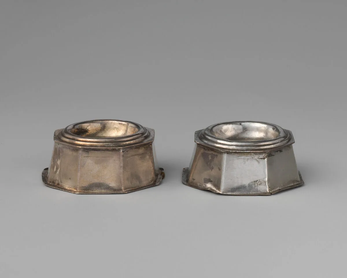 Pair of miniature saltcellars — R. G.