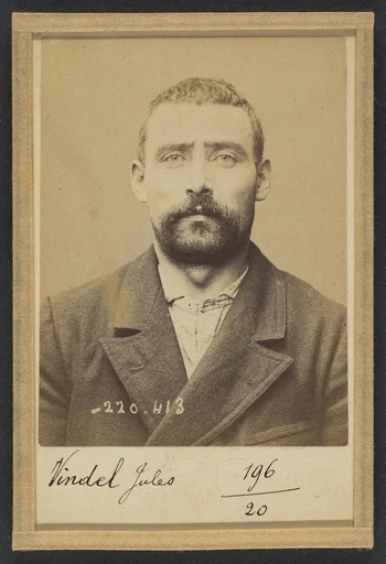 Vendel. Jules. 34 (ou 33) ans, né le 2/4/61 à Chevry (Ain). Garçon de cuisine. Anarchiste. 2/7/94.