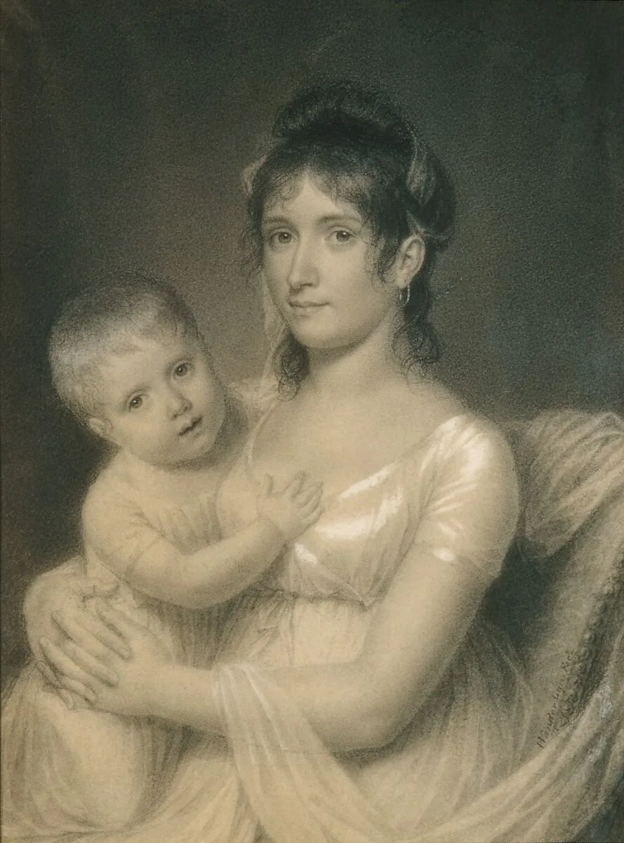 Mrs. Daniel Strobel, Jr. (Anna Church Strobel) and Her Son, George — John Vanderlyn