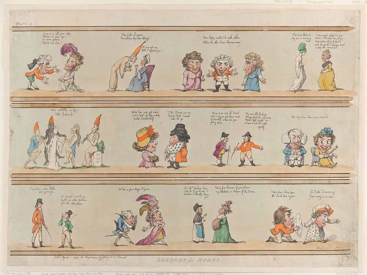 Borders for Rooms, Plate 4 — Rudolph Ackermann, London|George Murgatroyd Woodward|Thomas Rowlandson