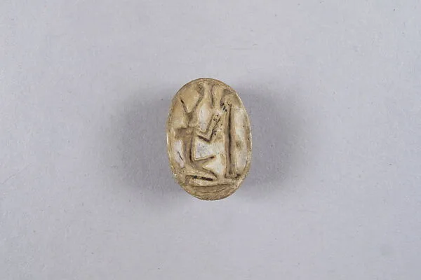 Scarab with the Representation of a Pharaoh and an Obelisk — Unknown