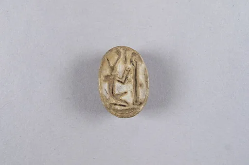 Scarab with the Representation of a Pharaoh and an Obelisk