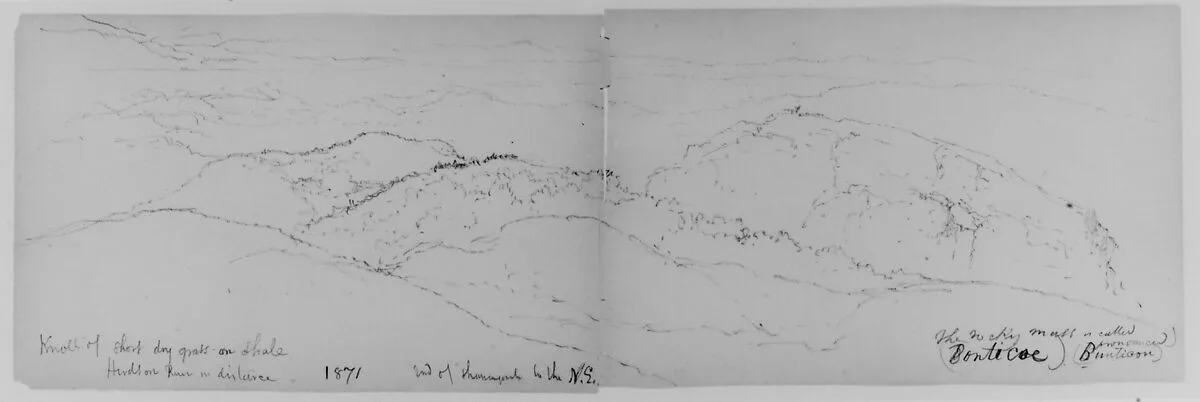 Shawangunk Mt., Catskills, 1871 (from Sketchbook) — Daniel Huntington