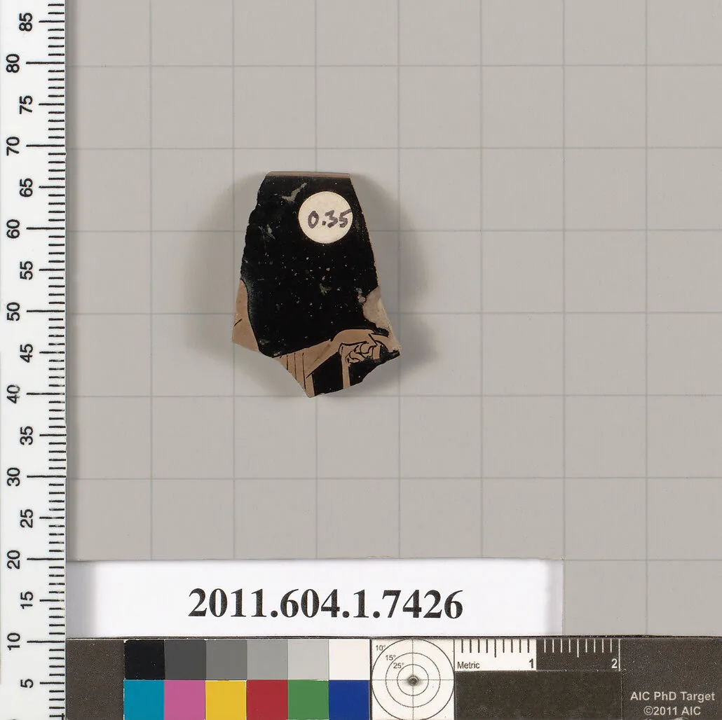 Terracotta rim fragment of a kylix (drinking cup) — Unknown
