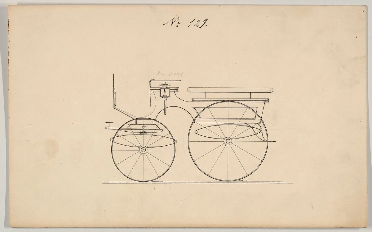 Design for Wagonette or Omnibus, no. 129 — Brewster & Co.