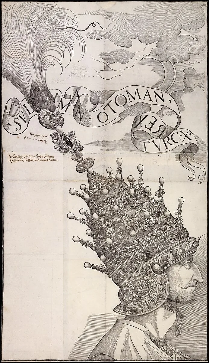 Sultan Suleyman the Magnificent Wearing the Jewel-Studded Helmet — Anonymous, Italian, Venetian, 16th century