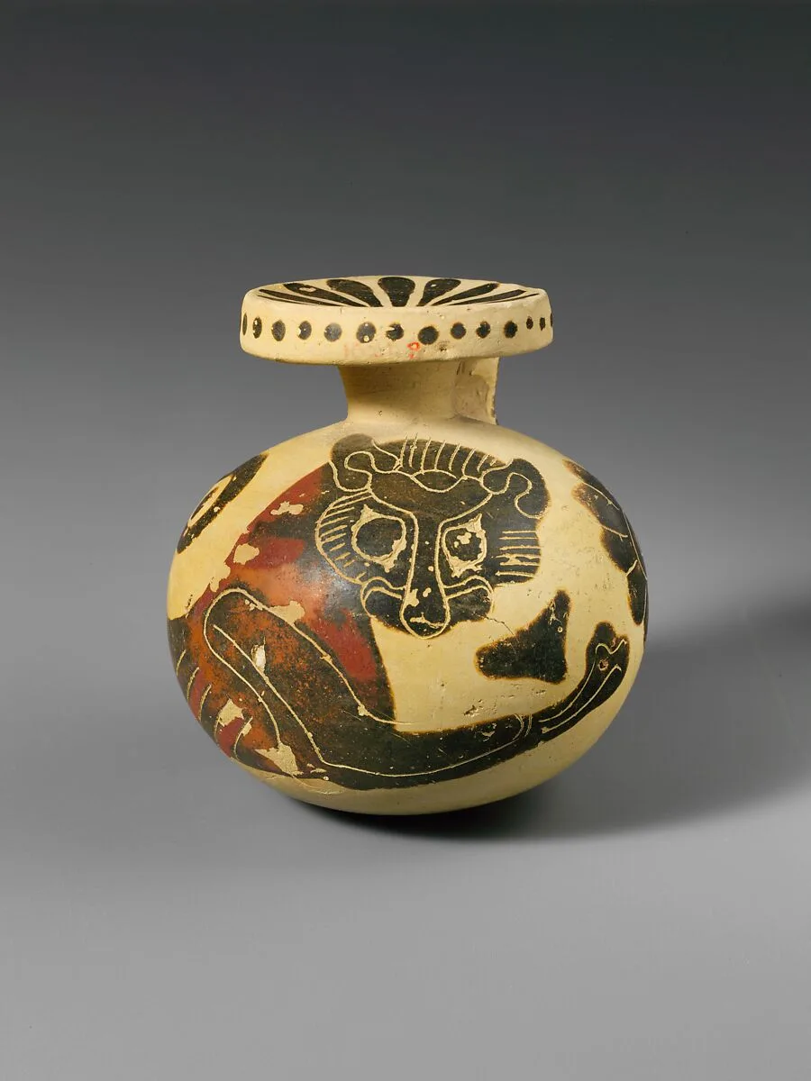 Terracotta aryballos (oil flask) — Unknown