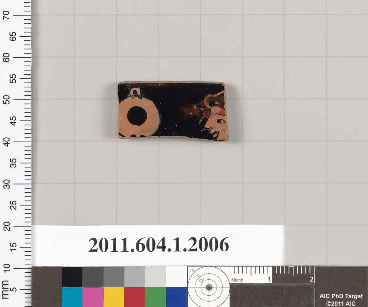 Terracotta rim fragment of a kylix (drinking cup) — Unknown