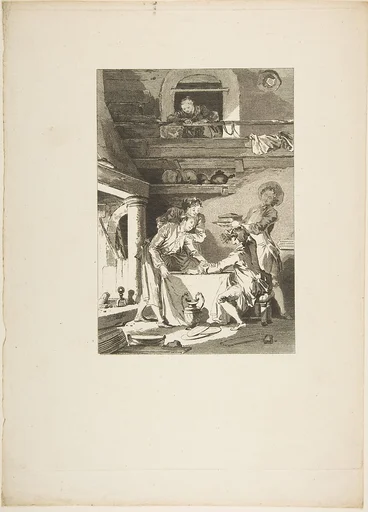 Le Pate d'Anguilles, from "Contes et nouvelles en vers par Jean de La Fontaine. A Paris, de l'imprimerie de P. Didot, l'an III de la République, 1795"