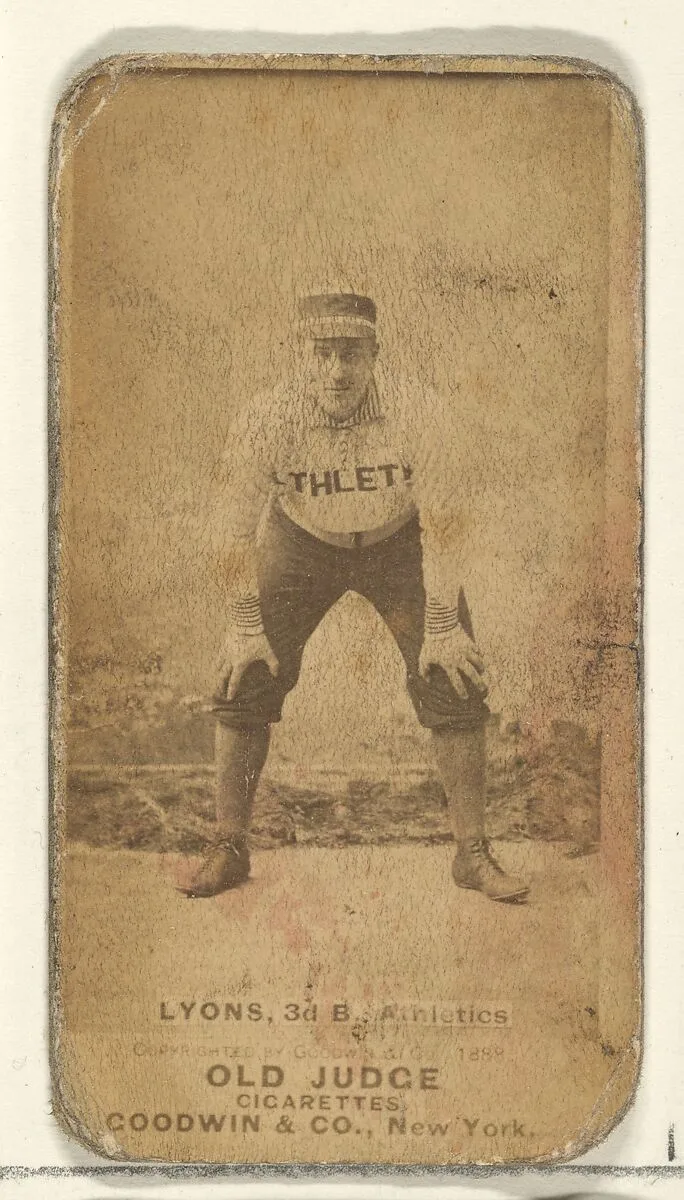 Lyons, 3rd Base, Philadelphia Athletics, from the Old Judge series (N172) for Old Judge Cigarettes — Goodwin & Company