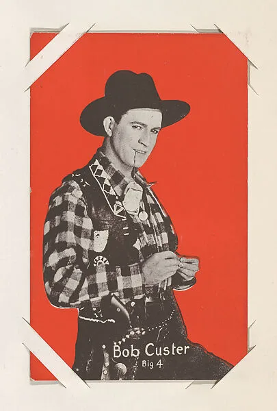 Bob Custer from Western Stars or Scenes Exhibit Cards series (W412) — Unknown