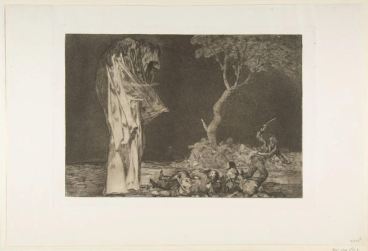 'Folly of Fear' from the 'Disparates' (Follies / Irrationalities) — Goya (Francisco de Goya y Lucientes)
