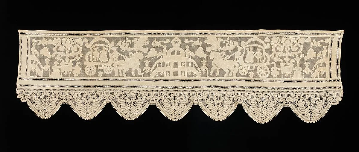 Bed curtain border — Unknown