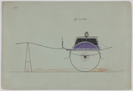 Design for Dog Cart or 2 Wheeler, no. 4001