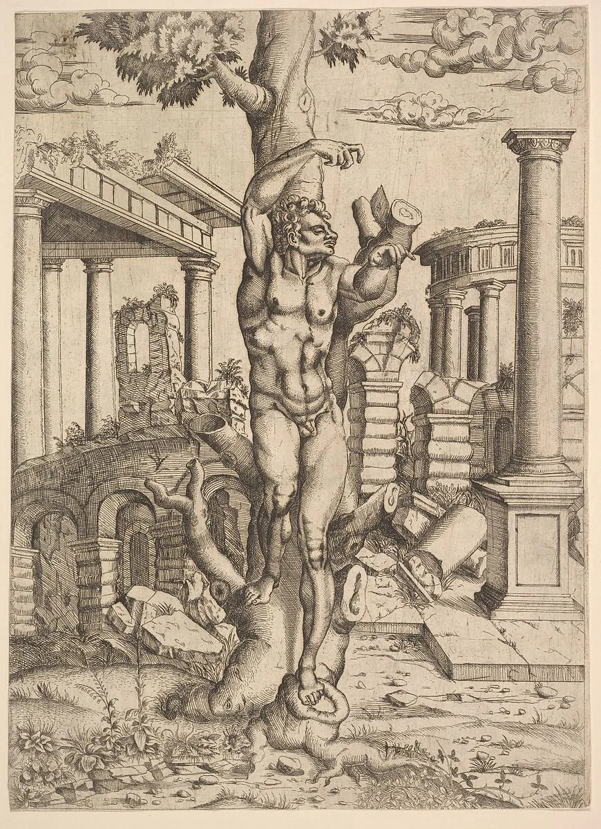 Man Against a Tree — Master IQV|Michelangelo Buonarroti