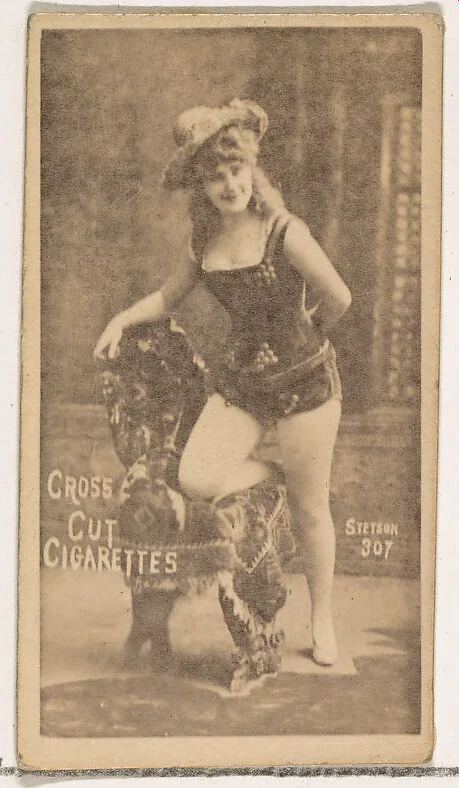 Card Number 307, Stetson, from the Actors and Actresses series (N145-1) issued by Duke Sons & Co. to promote Cross Cut Cigarettes — W. Duke, Sons & Co.
