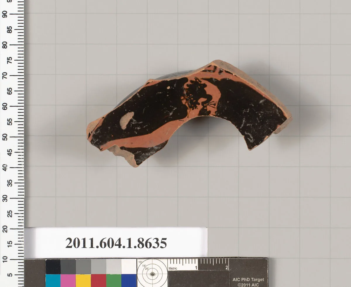 Terracotta fragment of a stemless kylix (drinking cup) — Unknown