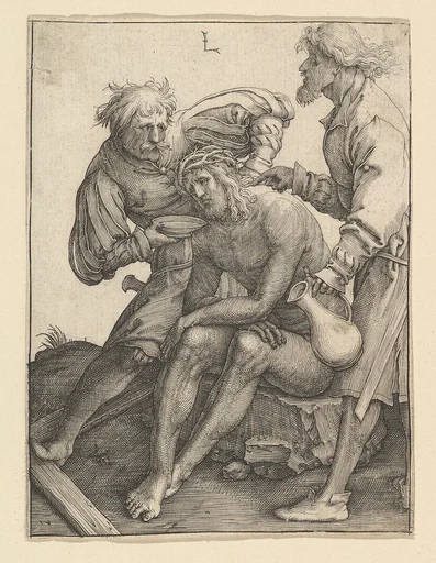 Soldiers Giving Drink to Christ