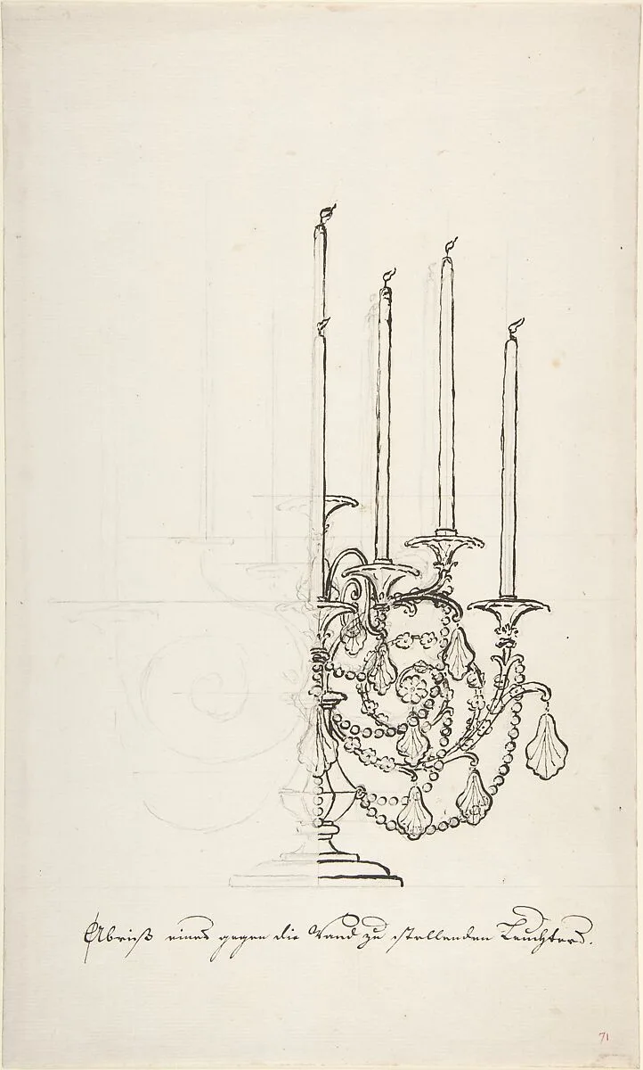 Design for a Candelabra — Anonymous, French, 18th century