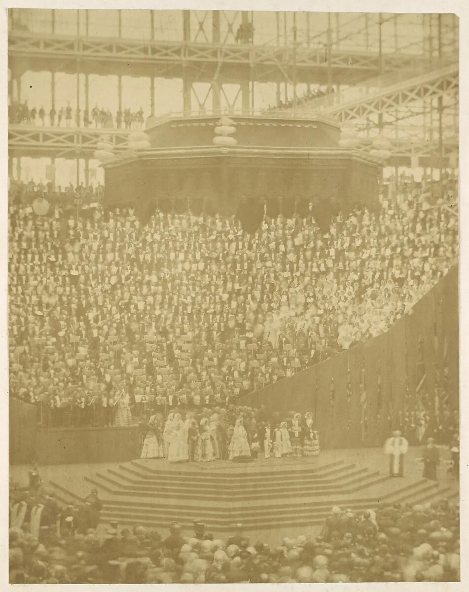 Queen Victoria Presiding at the Reopening of the Reconstructed Crystal Palace at Sydenham — Philip Henry Delamotte|T. R. Williams
