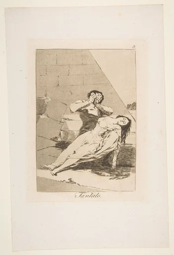 Plate 9 from "Los Caprichos": Tantalus (Tantalo)