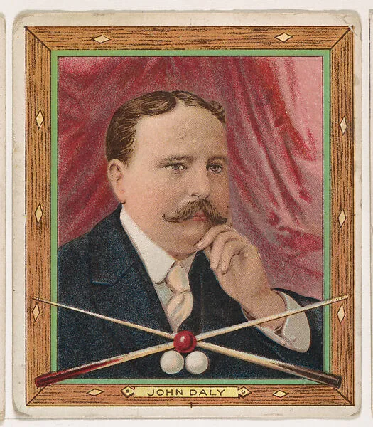 John W. Daly, BIlliards, from Mecca & Hassan Champion Athlete and Prize Fighter collection, 1910 — Mecca Cigarettes