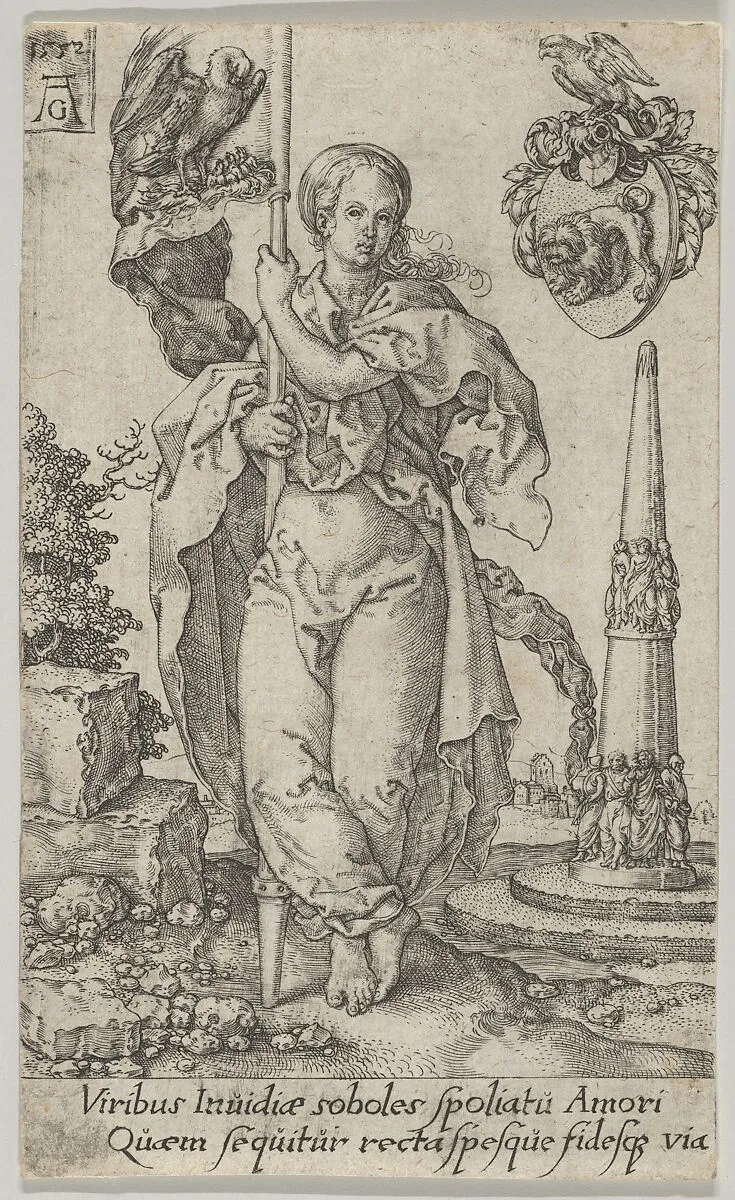 Charity, from The Virtues — Heinrich Aldegrever