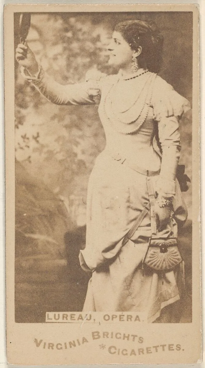 Lureau, Opera, from the Actors and Actresses series (N45, Type 1) for Virginia Brights Cigarettes — Allen & Ginter
