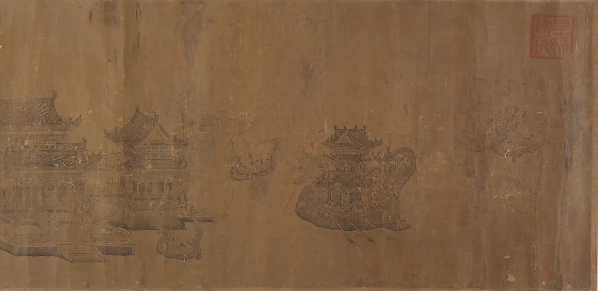 元 佚名 臨王振鵬 金明池圖 卷|Dragon Boat Regatta on Jinming Lake — Wang Zhenpeng