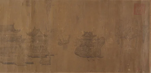元 佚名 臨王振鵬 金明池圖 卷|Dragon Boat Regatta on Jinming Lake