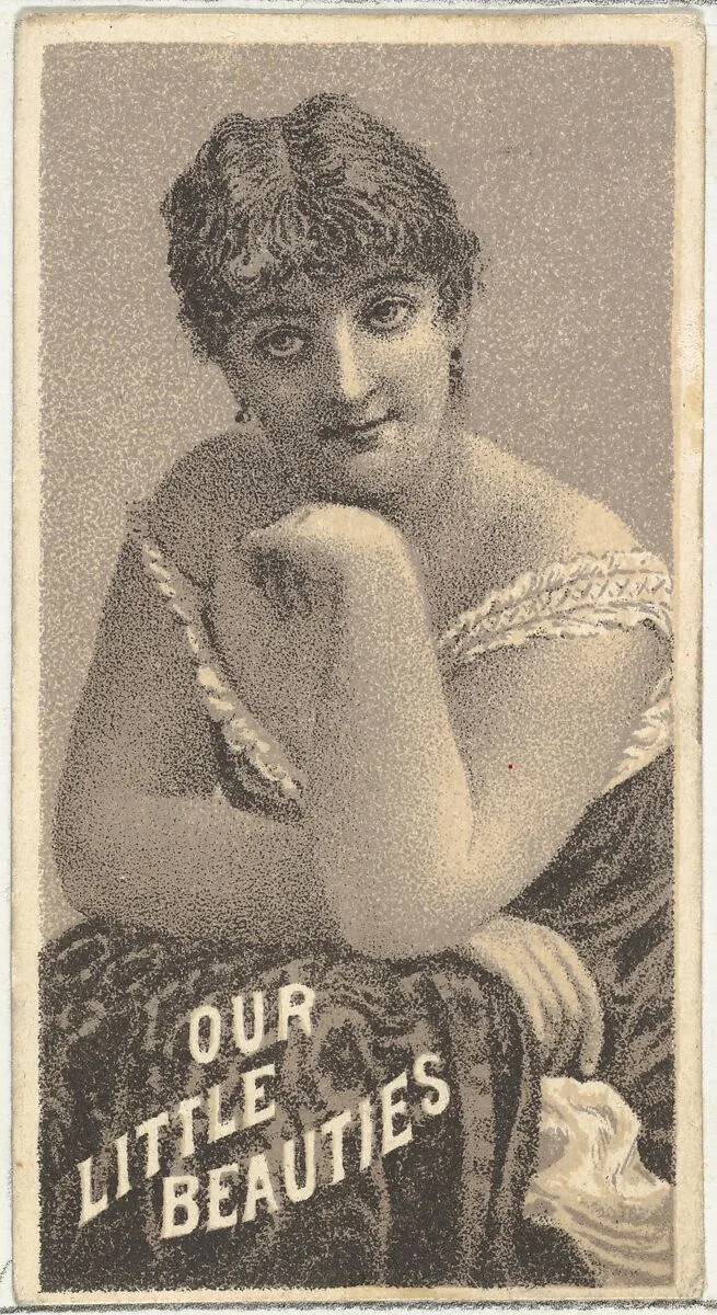 From the Actresses series (N57) promoting Our Little Beauties Cigarettes for Allen & Ginter brand tobacco products — Allen & Ginter|A. Hoen & Co.