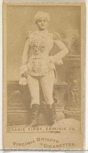 Sadie Kirby, Erminie Co., from the Actors and Actresses series (N45, Type 1) for Virginia Brights Cigarettes