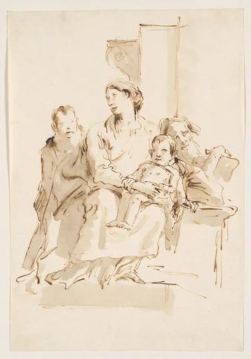 The Holy Family with Saint John