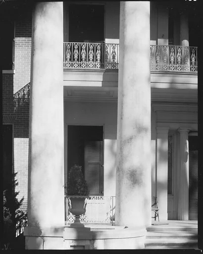 [Detail of Columns and Balconies of Melrose Plantation House, Natchez, Mississippi]