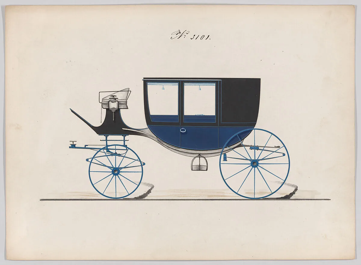Design for Glass Panel Coach, no. 3101 — Brewster & Co.