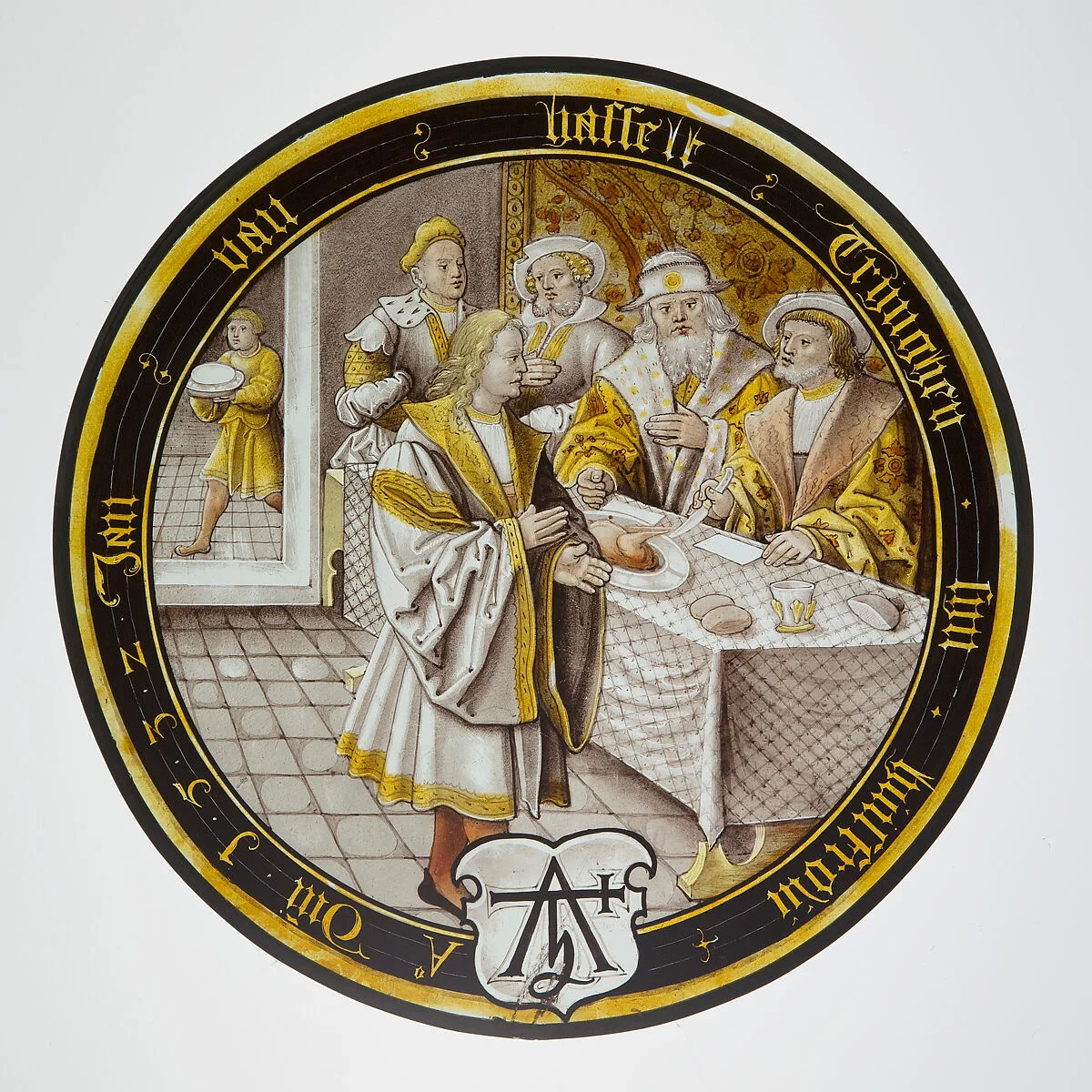 The Prodigal is Banqueted (one of eight scenes from the story of the Prodigal Son) — Unknown