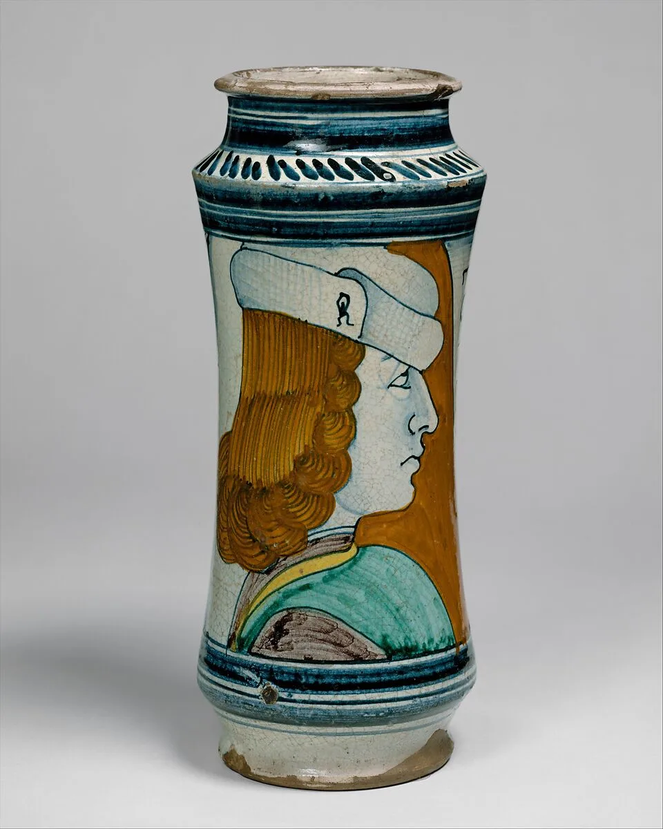 Apothecary jar (albarello) — Unknown